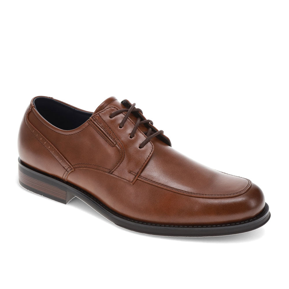 Cognac-Dockers Mens Elmer Synthetic Leather Dress Oxford Lace Up Shoe