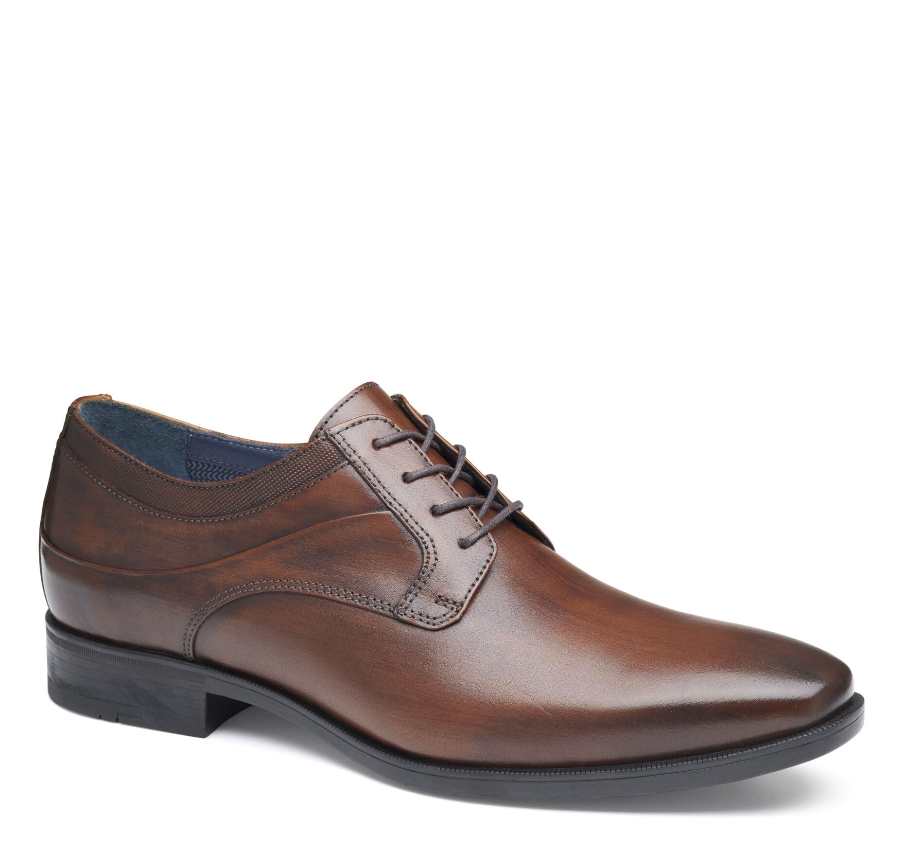 Mahogany Full Grain-Johnston & Murphy Men's Gibbons Plain Toe Lace-Up Dress Shoe