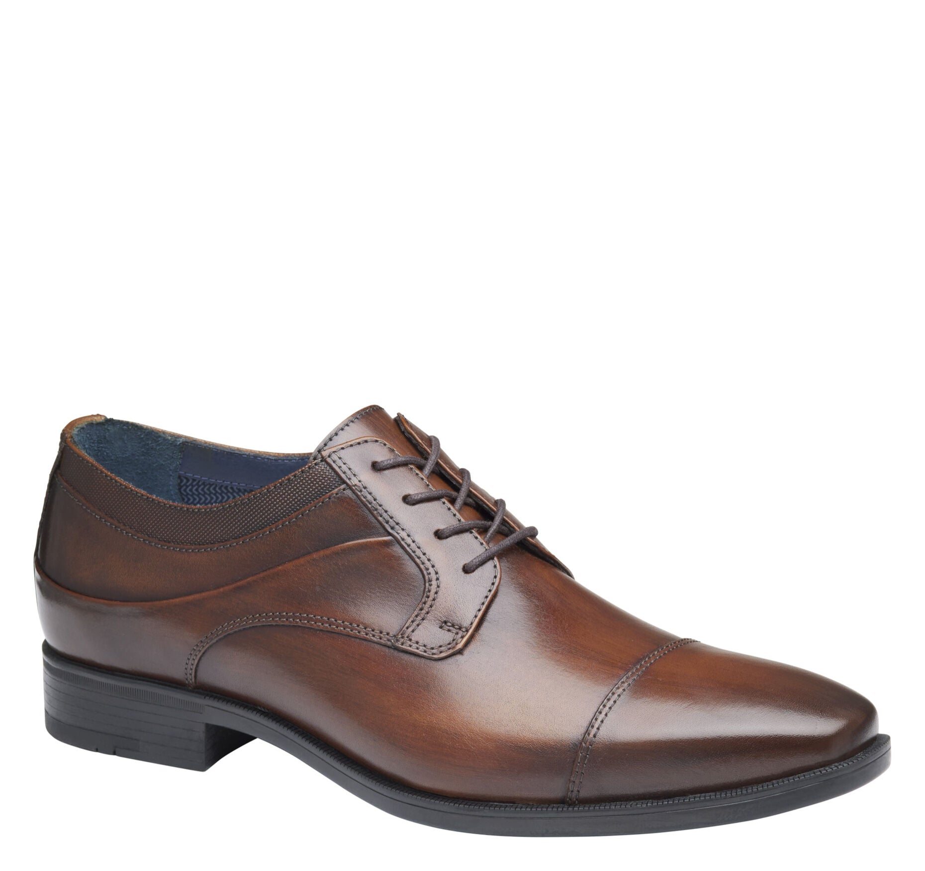 Mahogany Full Grain-Johnston & Murphy Men's Gibbons Cap Toe Lace-Up Dress Shoe