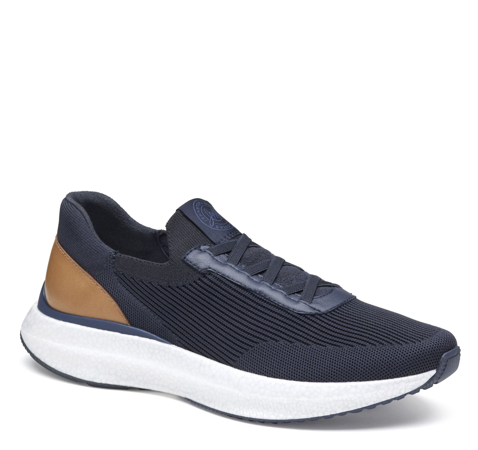 Navy Knit-Johnston & Murphy Briley Knit Jogger Lace-Up Casual Sneaker