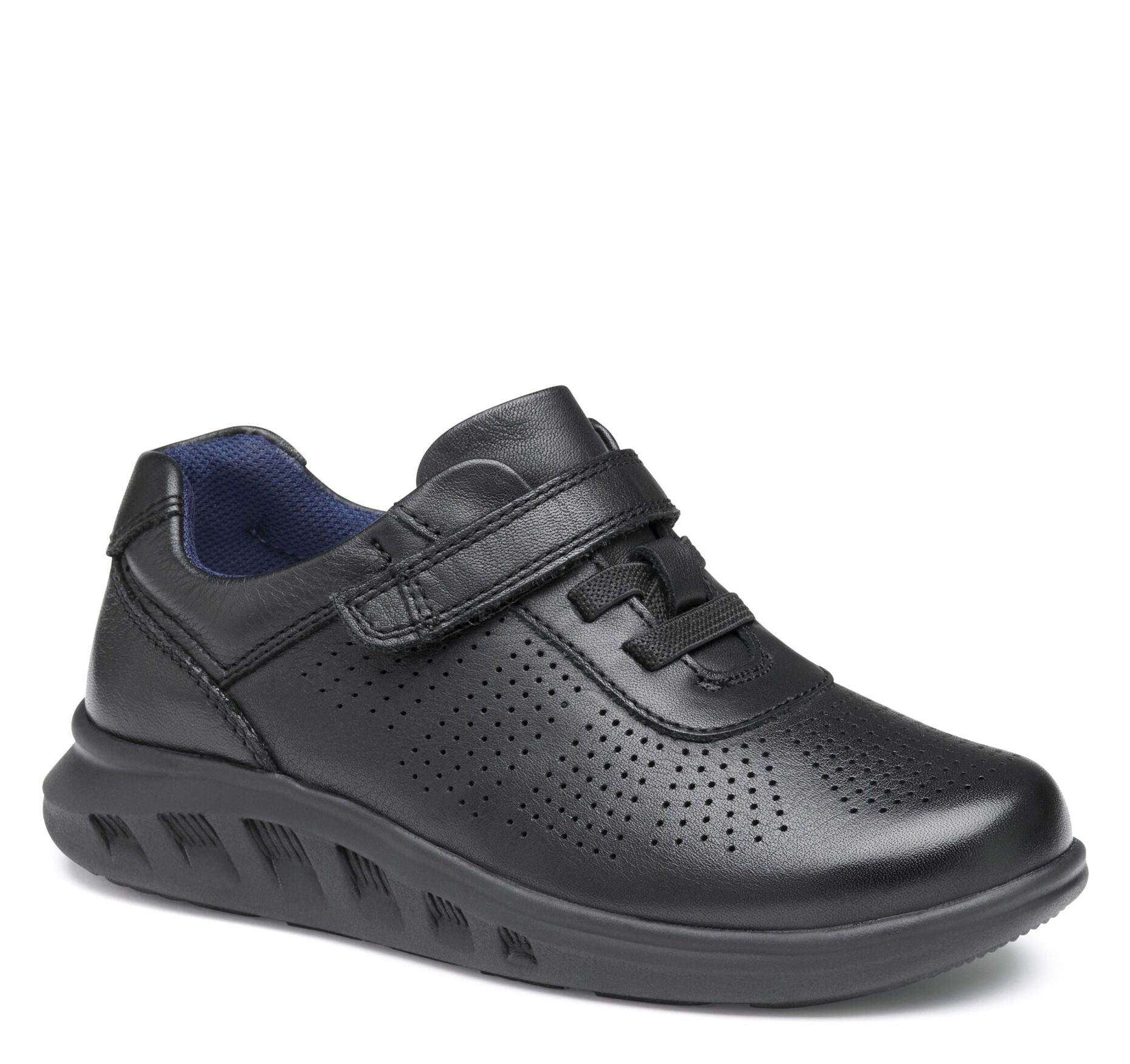 Black Full Grain-Johnston & Murphy Little Kid Activate U-Throat Boys Casual Sneaker