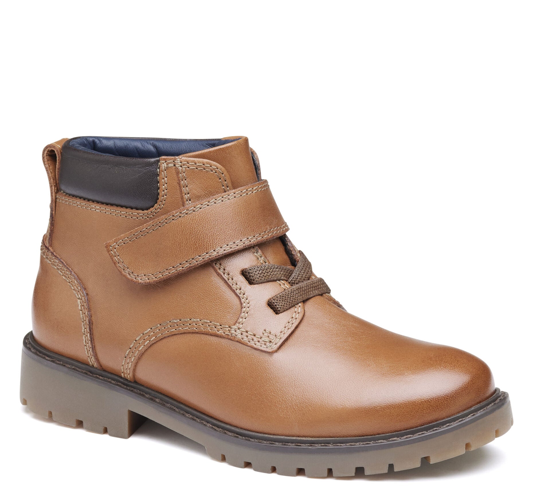 Tan Full Grain-Johnston & Murphy Little Kid Patterson Boys Casual Boot