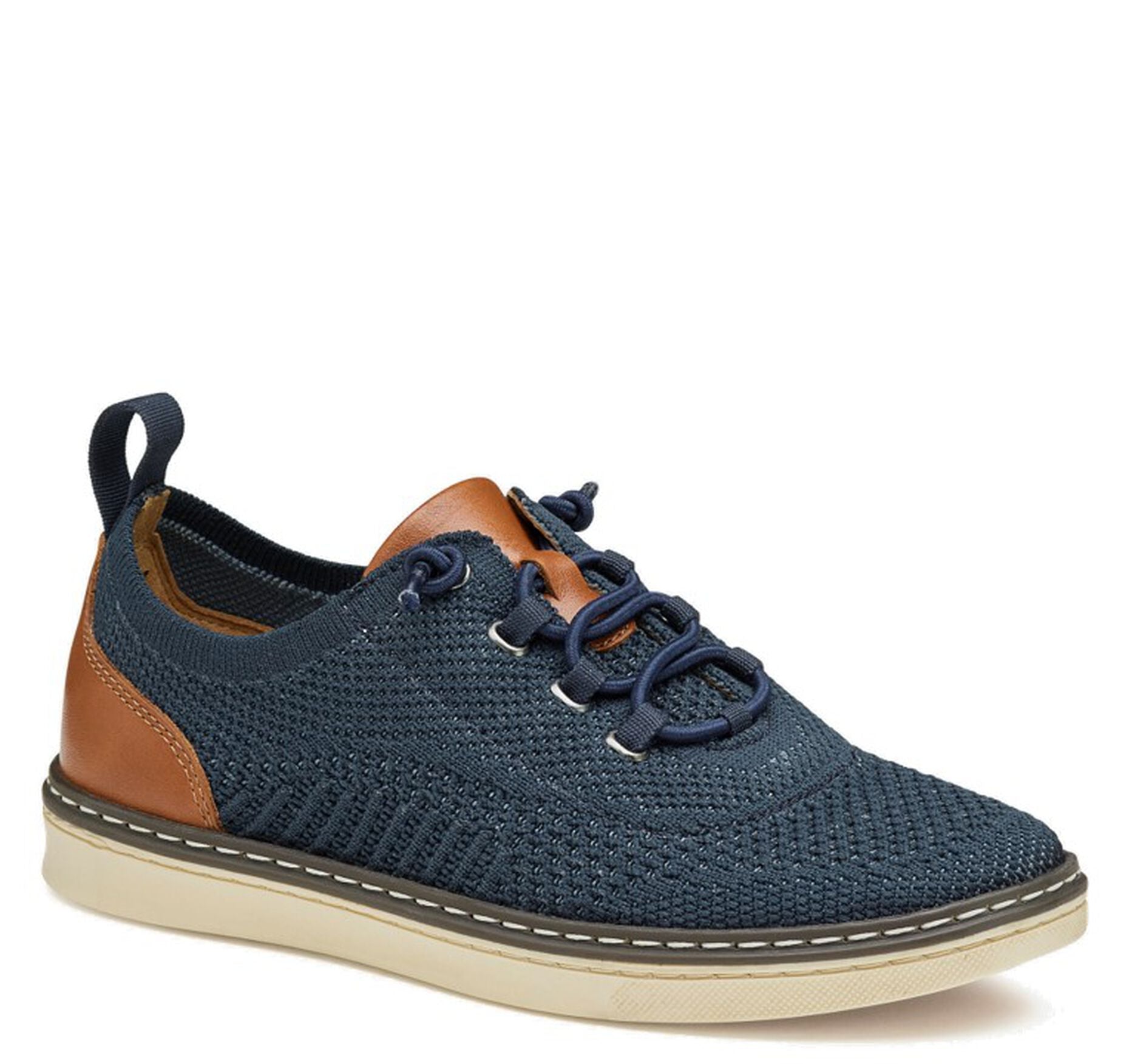 Navy Knit-Johnston & Murphy Little Kid McGuffey Knit U-Throat Boys Casual Shoe