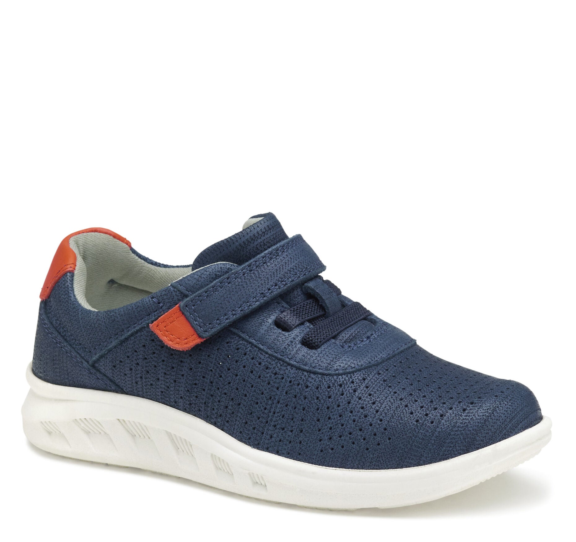 Navy Full Grain-Johnston & Murphy Little Kid Activate U-Throat Casual Boys Lace-Up Sneaker