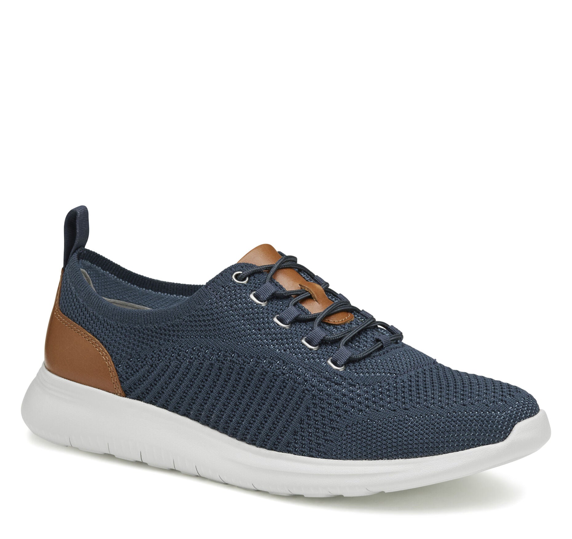 Navy Knit-Johnston & Murphy Big Kid Amherst Knit U-Throat Boys Casual Sneaker