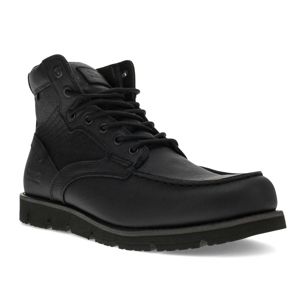 Black-Levi's Mens Dawson 2.0 Tumbled LE Vegan Synthetic Rugged Moc Toe Sneaker Boot