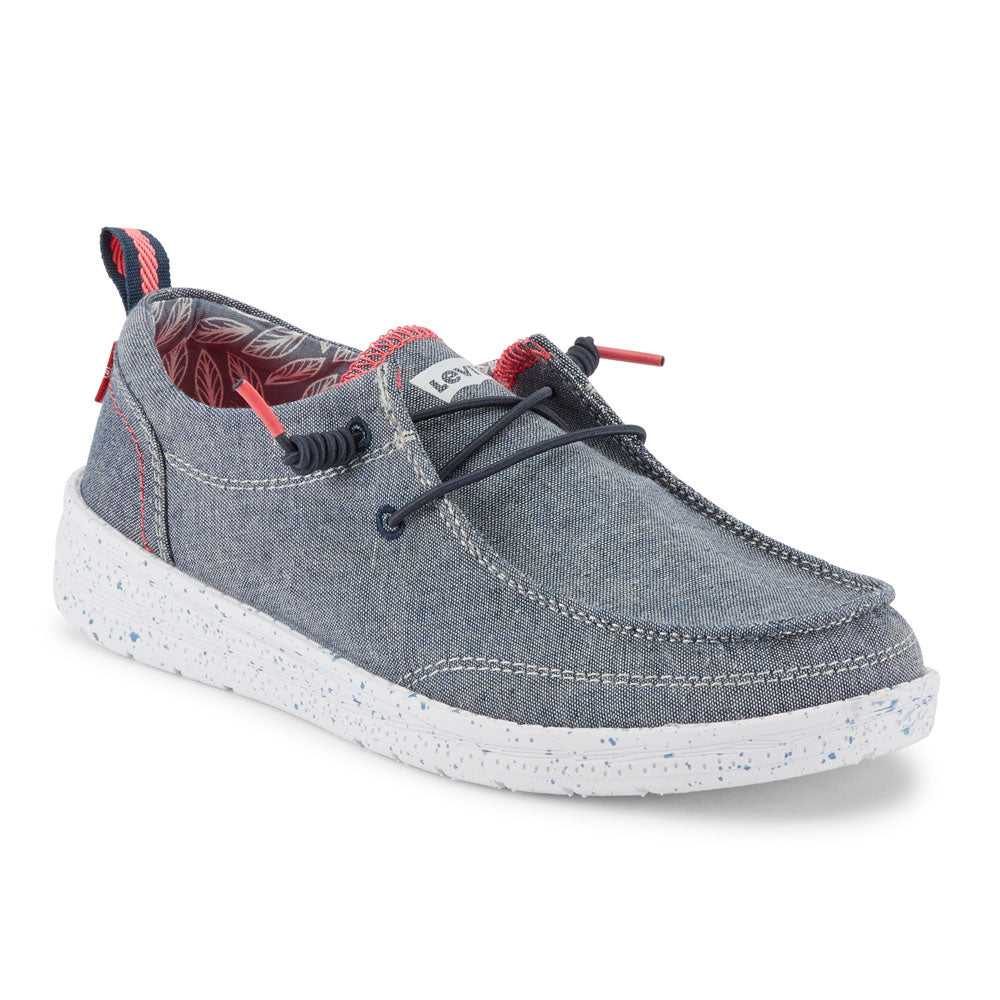 Blue-Levi's Kids Newt CHMB Slip-on Casual Lowtop Unisex Sneaker Shoe