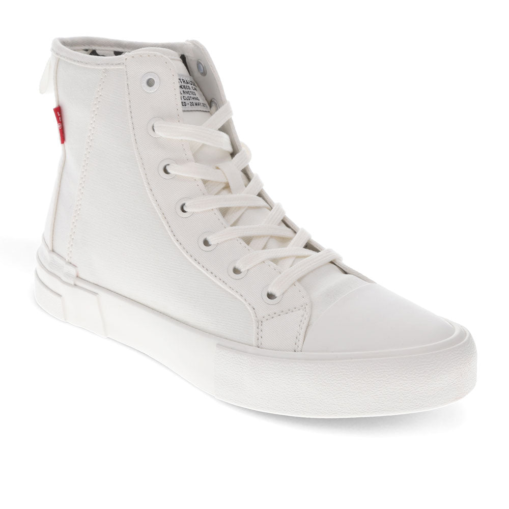 White Mono-Levi's Womens Elite Twill Casual Lace Up Sneaker Shoe