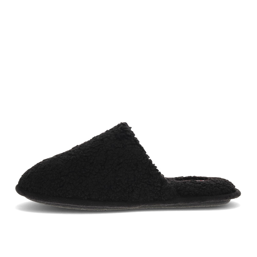 Women's Black Fuzzy Slippers
