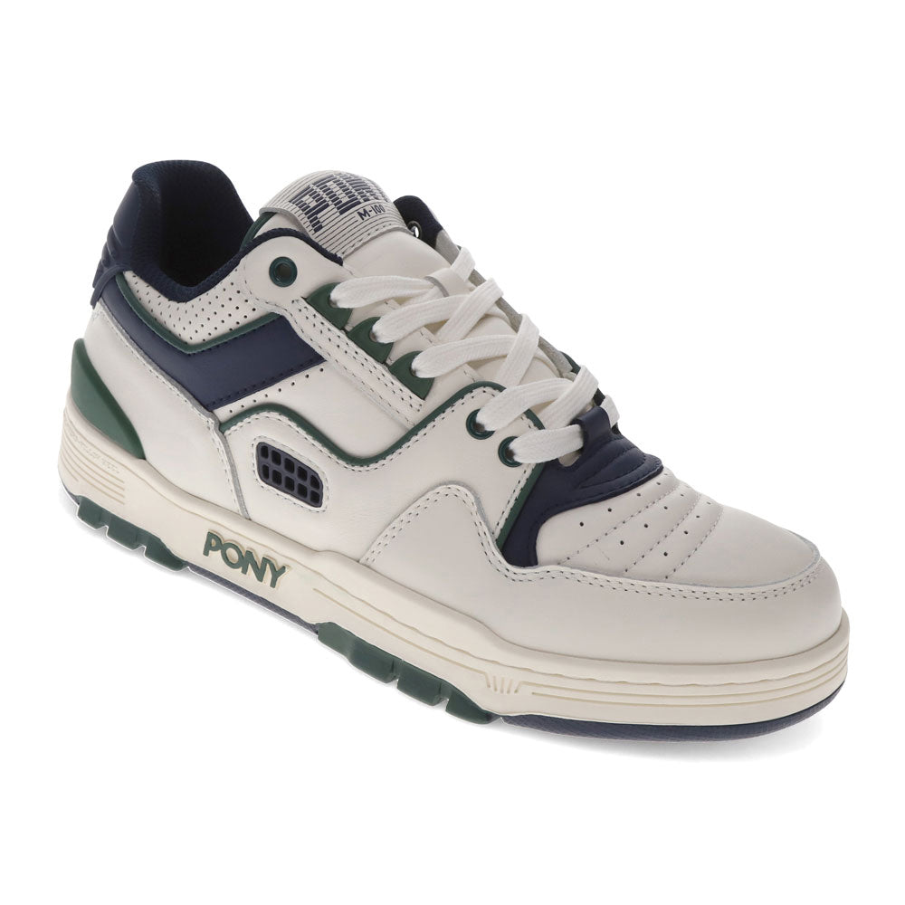 Pony M100 Low Archive Sneakers Snow White Navy Green