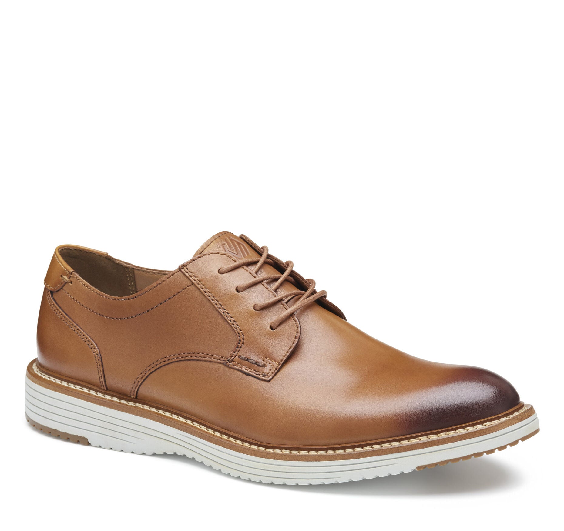 Tan Full Grain-Johnston & Murphy Men's Hodges Plain Toe Tan Full Grain