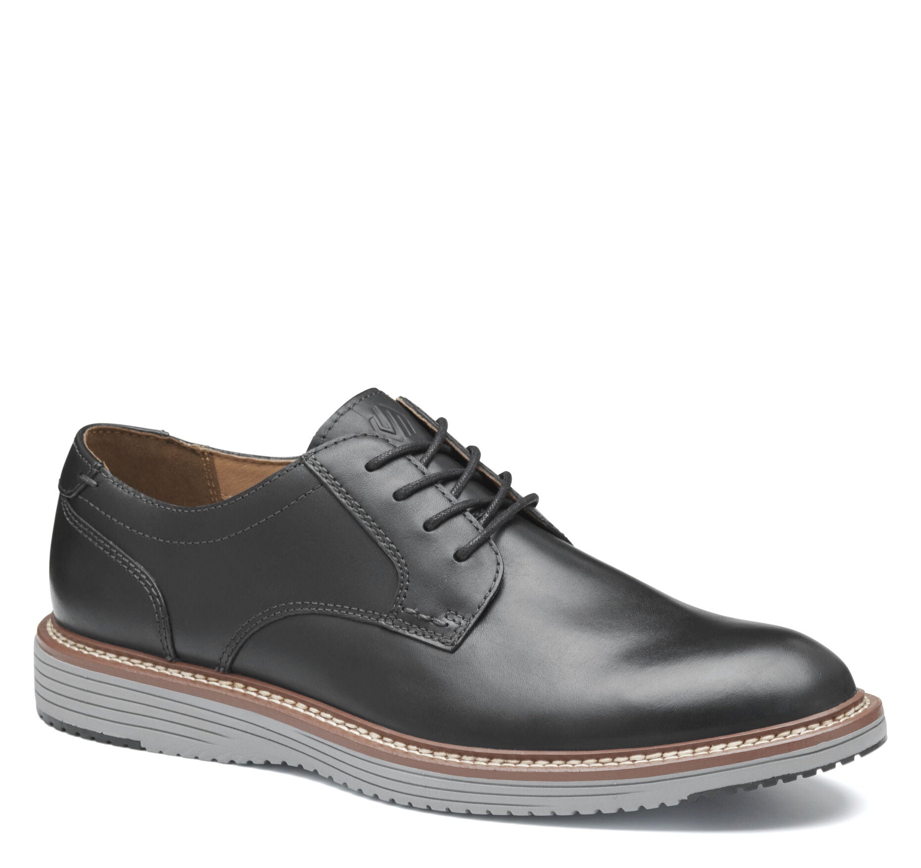 Black Full Grain-Johnston & Murphy Men's Hodges Plain Toe Black Full Grain